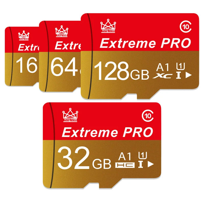 Extreme Pro - High-Speed ​​Mini SD-kort med V10 TF-kort - Størrelser opptil 256 GB - Ideelt Flash-kort for telefon, kamera, dronebruk