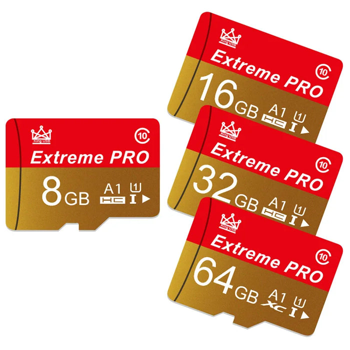 Extreme Pro - High-Speed ​​Mini SD-kort med V10 TF-kort - Størrelser opptil 256 GB - Ideelt Flash-kort for telefon, kamera, dronebruk